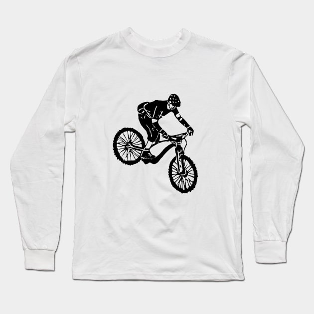 Mountain Biker Long Sleeve T-Shirt by louweasely